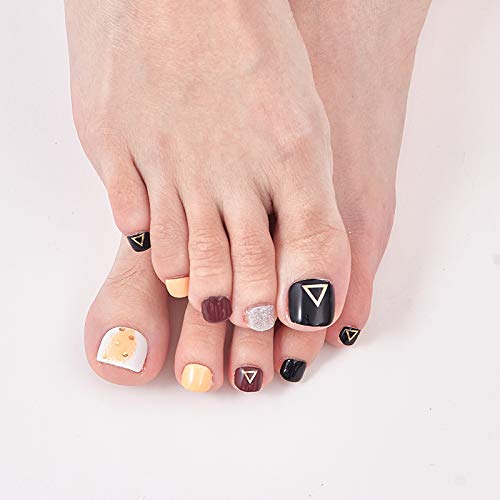 SILPECWEE 8 Sheets Adhesive Toenail Polish Wraps Decals And 1Pc Nail File Glitter Nail Art Stickers Strips Set Manicure Design For Women NO1 - BeesActive Australia