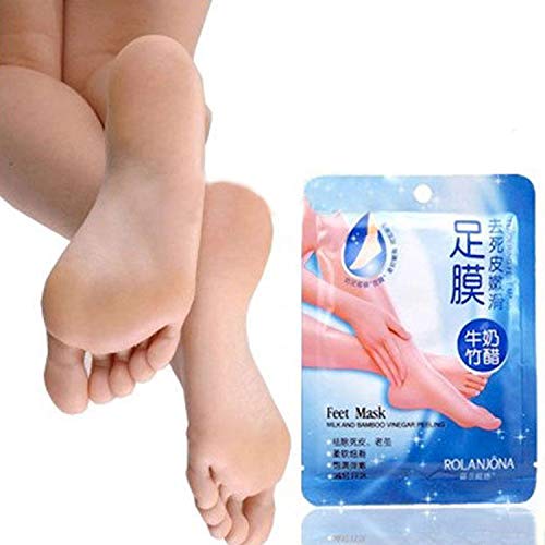 ROLANJONA Milk Bamboo Vinegar Foot Feet Baby Mask Peeling Tendering Dead Skin Remover (7PCS BOX) - BeesActive Australia