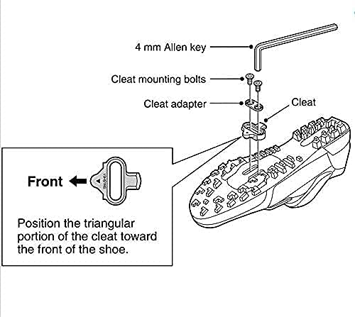NAACOO Bike Cleats Compatible with Shimano SPD SH51 SH56 Cleats - Spin Peloton Indoor Cycling Clips & Mountain MTB Bike Bicycle Cleat Clips Set SH51 - A - BeesActive Australia
