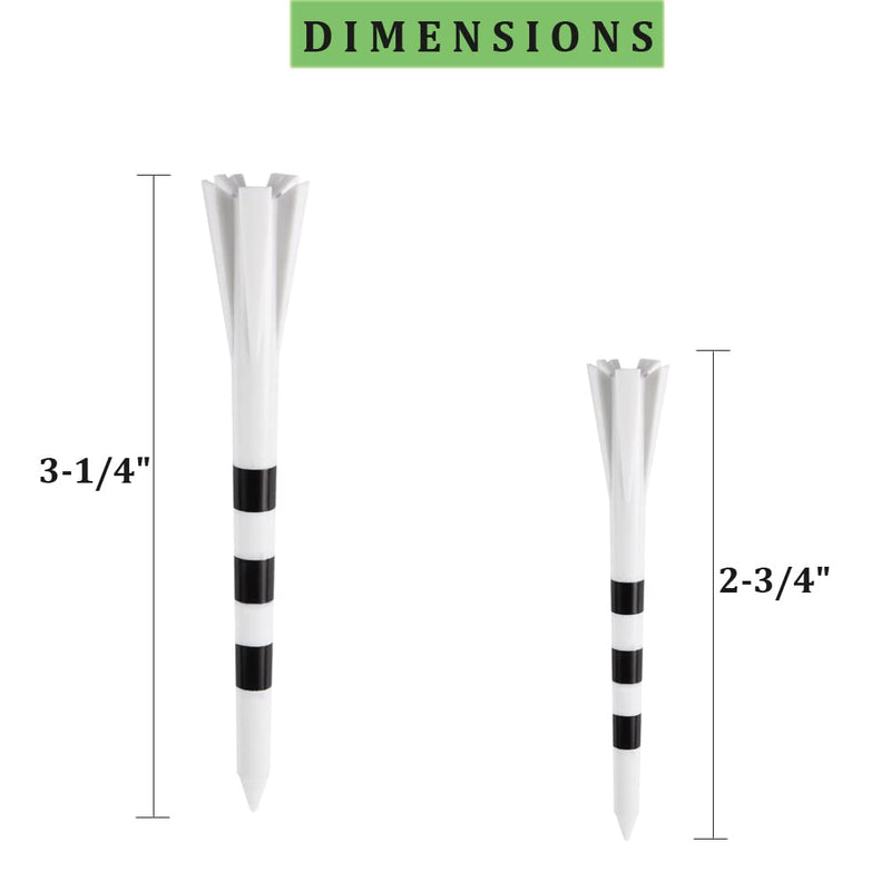 Korahman 5 Prongs Plastic Golf Tees 3-1/4 inch and 2-3/4 inch,Pack of 50 | Reduce Friction & Side Spin Golf Tees - BeesActive Australia