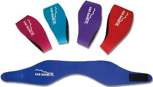 Ear Band-It Swimming Headband - Invented by Physician - Hold Ear Plugs in - The Original Swimmer's Headband - Doctor Recommended - Secure Earplugs Medium (ages 2 to 8yrs) Blue - BeesActive Australia