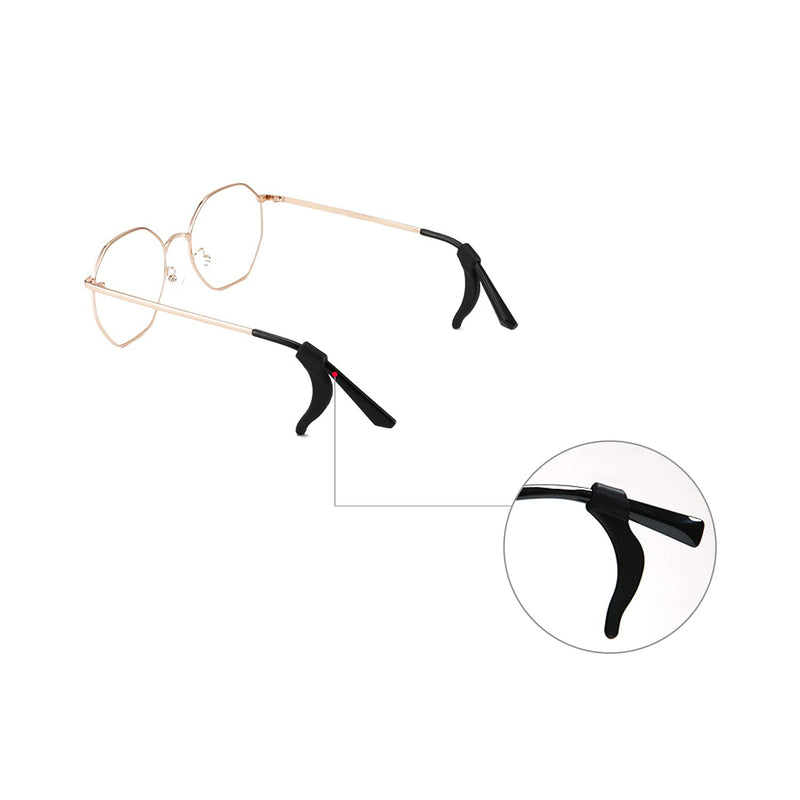 4 Pairs Eyeglasses Ear Grip, Silicone Anti-Slip Holder, Soft Ear Hook for Glasses Sunglasses (Black and White) - BeesActive Australia