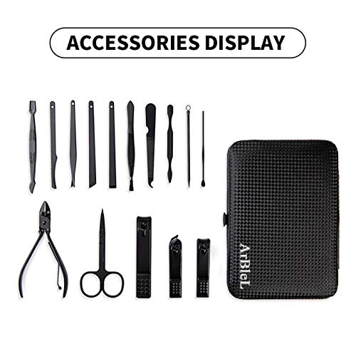 Manicure Set Nail Clippers Pedicure Kit, 15-in-1 stainless steel professional pedicure set, nail scissors beauty set, nail care tool with luxury suitcase - BeesActive Australia