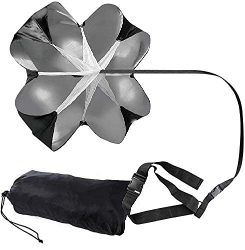 KEYPOWER Running Speed Training 56" Parachute with Adjustable Strap Speed Chute Resistance Running Parachute for Kids Youth and Adults 1 Umbrella - BeesActive Australia