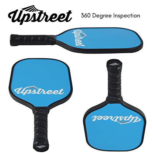 [AUSTRALIA] - Upstreet Pickleball Paddle - Polypro Honeycomb Composite Core - Paddles Include Racket Cover Blue Medium 