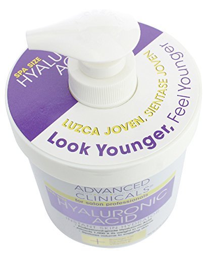Advanced Clinicals Anti-aging Hyaluronic Acid Cream for face, body, hands. Instant hydration for skin, spa size. (16oz) Aloe Vera 16 Ounce (Pack of 1) - BeesActive Australia