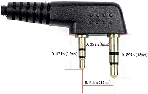 [AUSTRALIA] - Retevis 2 Way Radio Earpiece with Mic 2 Pin D-Type Walkie Talkie Earpiece for Baofeng 888S UV-5R UV-82 Retevis H-777 RT21 RT22 Two Way Radios (1 Pack) 