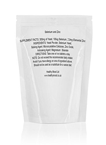 Selenium 100ug and Zinc 2mg and Yeast 300mg 60 Tablets Quality Products Nutrition Health Food Supplements HEALTHY MOOD UK Quality Nutrients - BeesActive Australia