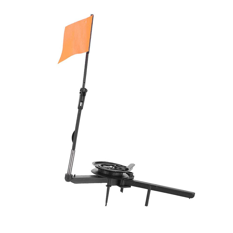 Dioche Ice Fishing Rod Tip-Ups, Hands-Free Compact Metal Fish Pole Orange Flag Angler Accessory - BeesActive Australia