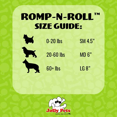 Jolly Pets Romp-n-Roll Rope and Ball Dog Toy 6 Inches/Medium Blueberry - BeesActive Australia