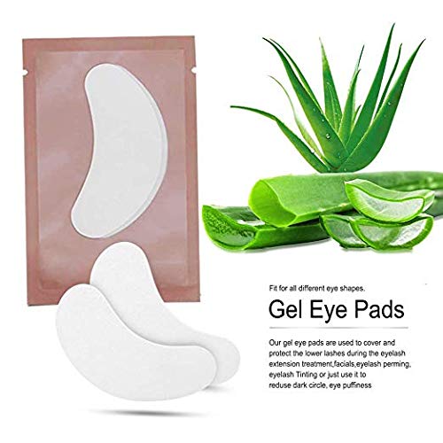 100 Pairs Under Eye Gel Pads Hydrogel Eye Patches for Eyelash Extension -100% Natural Lint Free DIY Lashes Extension Supplies(Pink) - BeesActive Australia