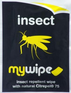 MYWIPE Individual Insect Repellent with Natural Citrepel 75® Wipes *New DEET Free Formula* (20) 20 Count (Pack of 1) - BeesActive Australia