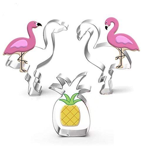 Hawaiian Cookie Cutter Set-6 Piece-Cactus, Pineapple, Flamingo, Monstera Leaf and Palm Tree-Tropical Cookie Cutters Molds for Summer Tropical Beach Party Supplies Decoratons Hawaiian tropical - BeesActive Australia