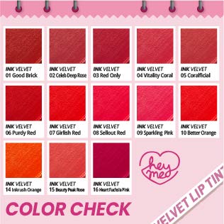 Peripera Ink the Velvet Lip Tint | High Pigment Color, Longwear, Weightless, Not Animal Tested, Gluten-Free, Paraben-Free | Celeb Deep Rose (#02), 0.14 fl oz 0.14 Fl Oz (Pack of 1) 002 Celeb Deep Rose - BeesActive Australia