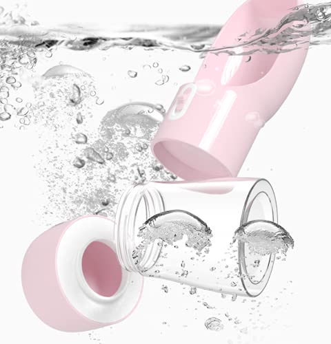 madeking Dog Water Bottle Portable Pet Water Bottle Leak Proof Dog Water Dispenser and Food, Lightweight Dog Travel Water Bottle Bowl for Walking and Trave pink - BeesActive Australia