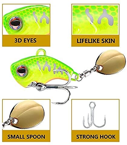 6PCS Fishing Lure Set Bass with Topwater Floating Rotating Tail Artificial Hard Bait Fishing Lures Savage Gear, Blue Fox - Best Lures for Bass, Trout, Salmon, Crappie and Musky Fishing - BeesActive Australia