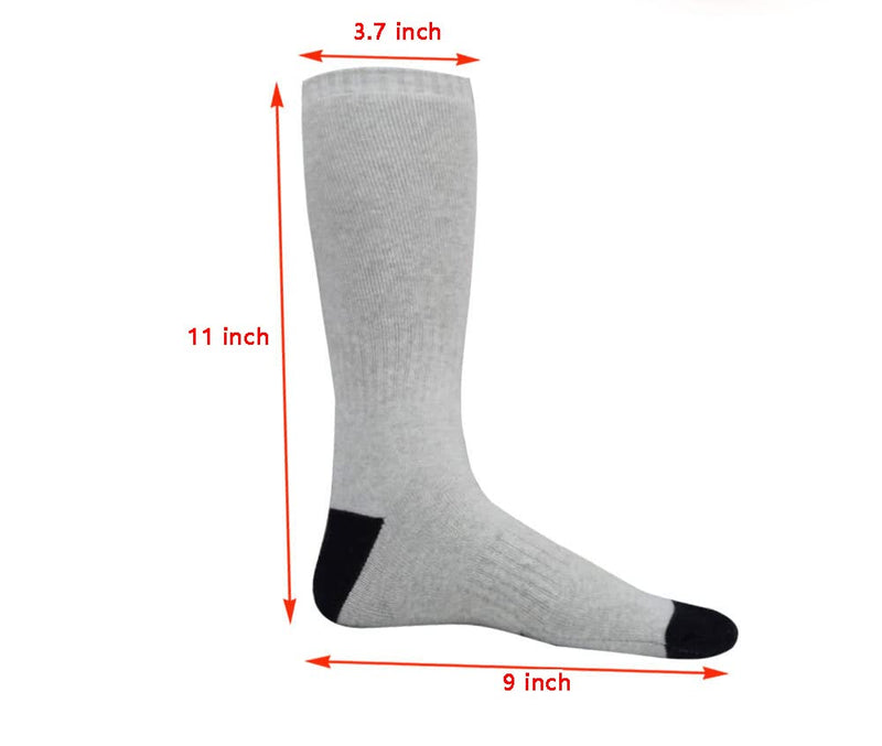 Heated Women Men Socks Washable Electric Thermal Heat Warming Cotton Socks for Unisex Cold Weather Outdoor Cycling Riding Camping Hiking Motorcycle Skiing black - BeesActive Australia