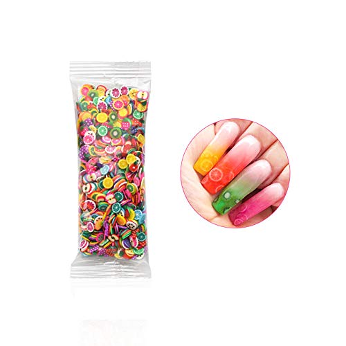 IKAAR Nail Art Slices Fruit Nail Art Fimo 3000pc 3D Nail Slice Fruit Face Feather Decorations Christmas Slime Making Supply for Sticking to Slime and Nail Art - BeesActive Australia