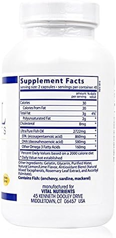 Vital nutrients Fish oil 800 90 tablets [parallel import goods] - BeesActive Australia