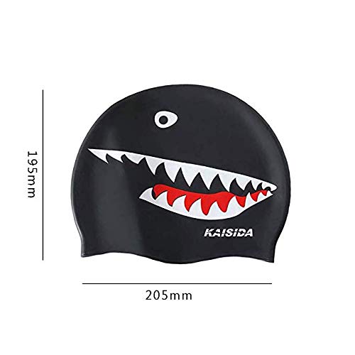 KAISIDA Silicone Swimming Cap, Swim Caps Bathing Cap to Keep Your Hair Dry Fit for Men & Women Adult Youth Black - BeesActive Australia