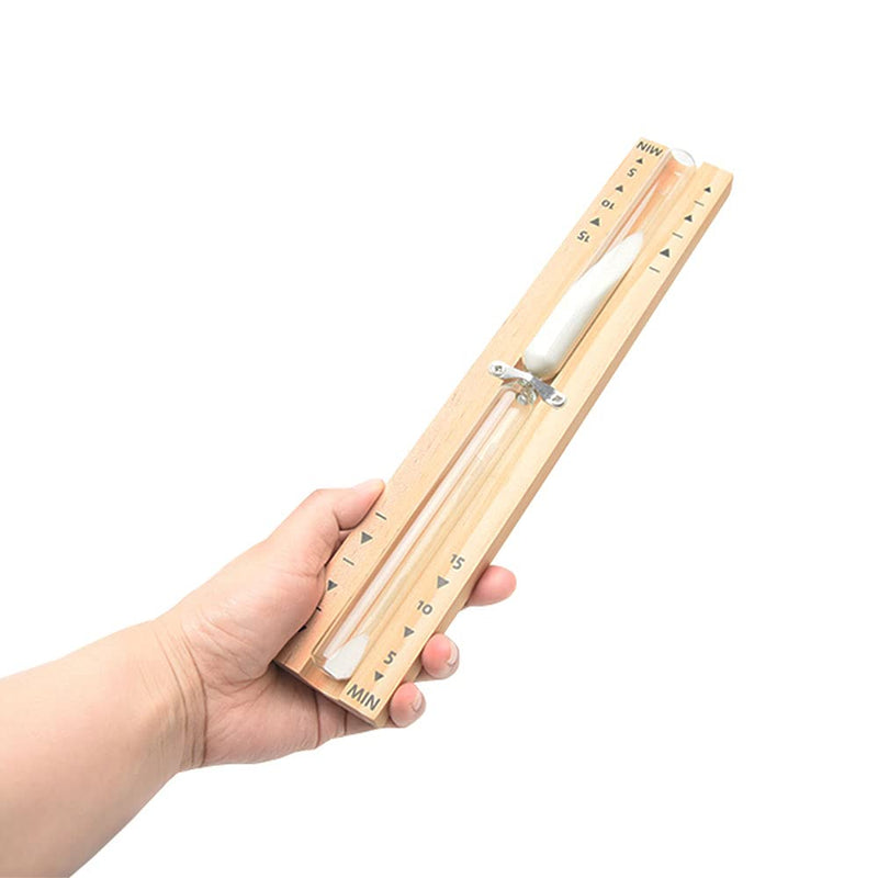 Fiacvrs Sauna Hourglass Sand Timer,15 Minutes Accurate Heat Resistan-t Sauna Hourglass Rotating Wooden Timer Sand White Sand - BeesActive Australia