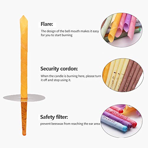 32pcs Ear Candle for Aromatherapy, Natural Pure Beeswax Ear Candle Remove Ear Wax, with 16 Protective Disks - BeesActive Australia