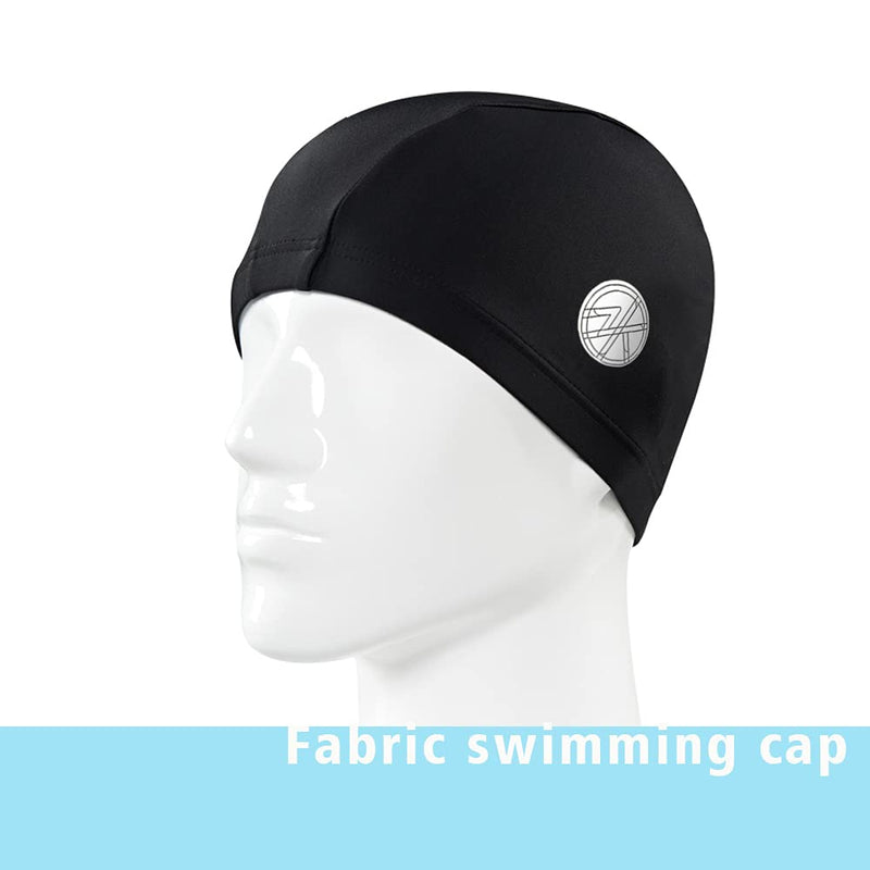 karrack Adult Men's and Women's General Waterproof Swimming Cap Hair Protective Ear Protective Head Comfortable Swimming Cap black - BeesActive Australia