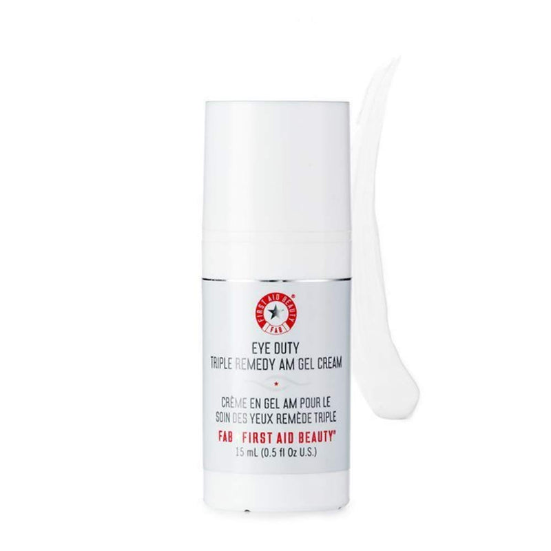First Aid Beauty Eye Duty Triple Remedy A.M. Gel Cream: Vegan Eye Treatment for Fine Lines and Wrinkles, Makeup Priming Gel Cream for All-Day Wear ( 0.5 oz) - BeesActive Australia