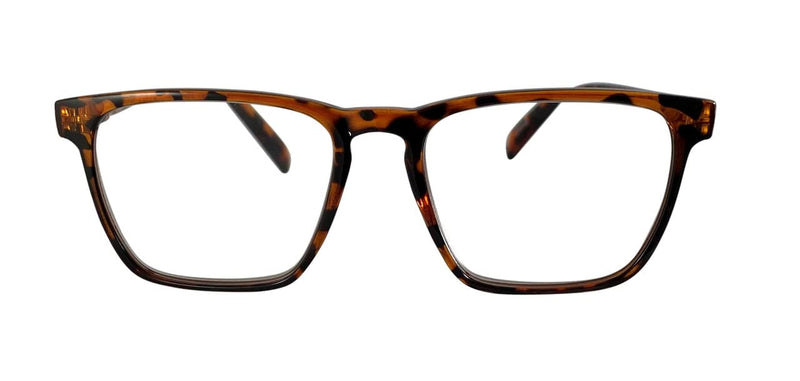 I-Sential Reading Glasses Large Lens & Case Spring Hinges Designer Style Mens Womens Readers Tortoiseshell Brown With Case 1.5 x - BeesActive Australia