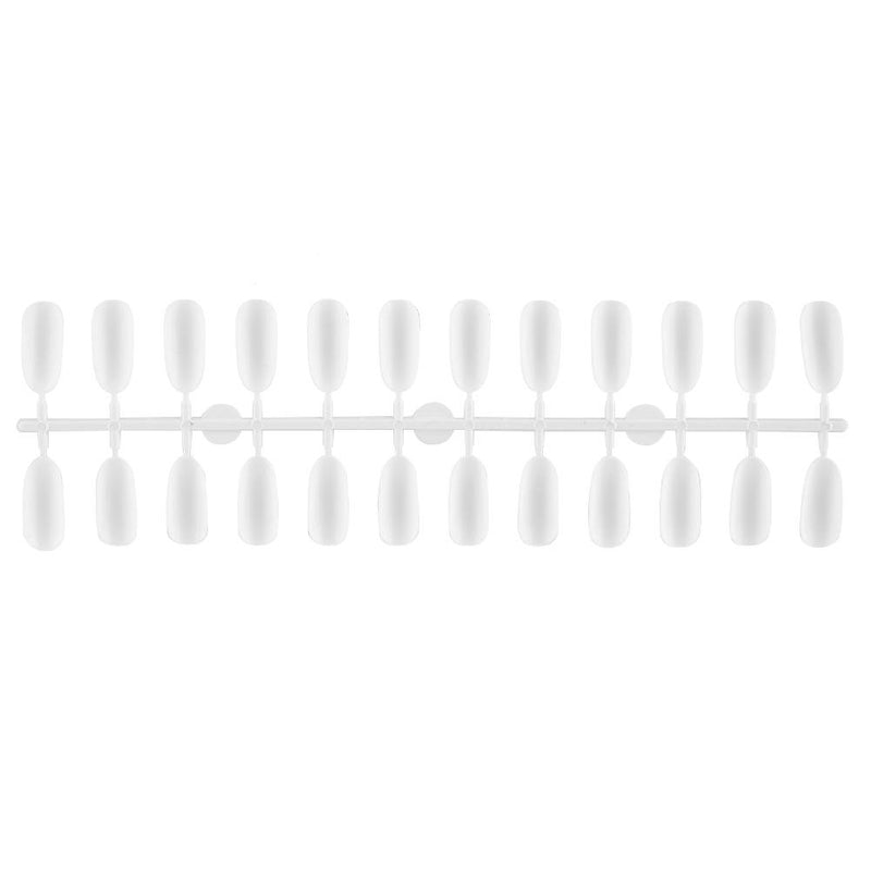 Polish Color Card - Nail Gel Polish Display Oval DIY Practice Nail Art False Tips Graphic Palette 240 Nail Ttips(White) White - BeesActive Australia
