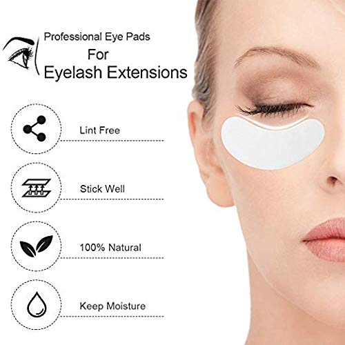 100 Pairs Under Eye Gel Pads Hydrogel Eye Patches for Eyelash Extension -100% Natural Lint Free DIY Lashes Extension Supplies(Pink) - BeesActive Australia