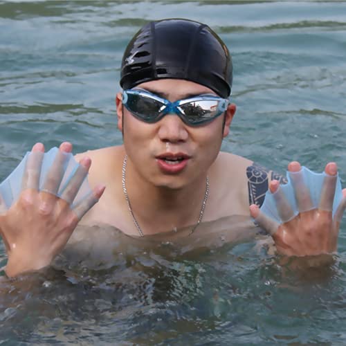 KDDOM 1 Pair Silicone Swimming Hand Webbed Silicone Swim Gear Fins Hand Webbed Flippers for Snorkeling - BeesActive Australia
