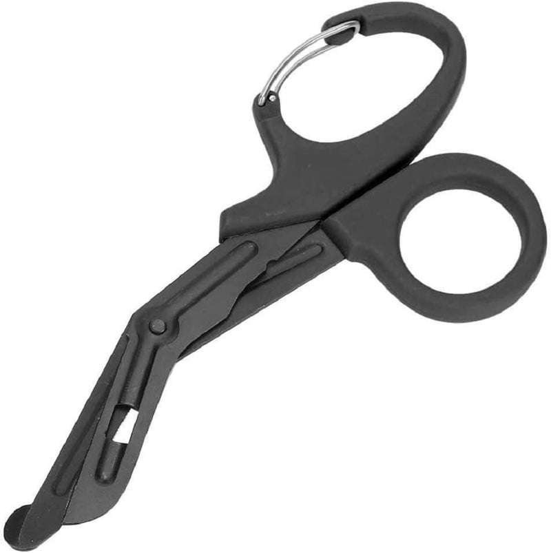 INSGB - Titanium Bandage Shears Scissors EMT and Medical Scissors, Stealth Black Coated for Nurses, Students, Emergency Room Paramedics - Perfect Nurse Scissors for First Aid, Tough Cuts (Black, 19cm) Large, 7.5 Inches - BeesActive Australia