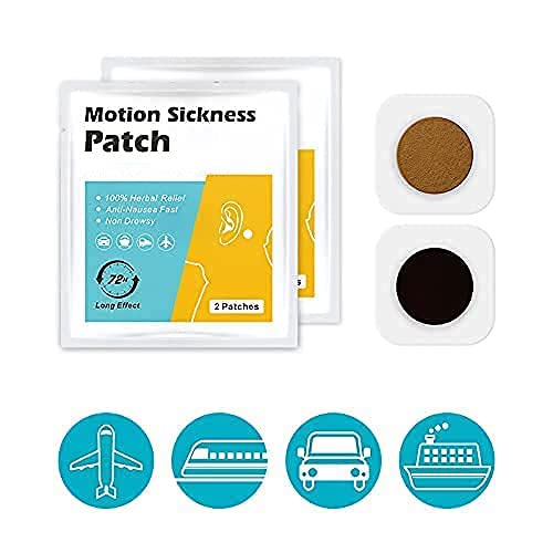 Motion Sickness Patches, Anti Nausea Sea Sickness Patch,Relieve Vomiting, Nausea, Dizziness Resulted from Travel of Cars, Ships, Airplanes, Fast Acting and No Side Effects (20count) 20 Count (Pack of 1) - BeesActive Australia
