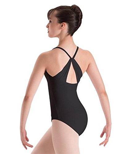 [AUSTRALIA] - Motionwear Draped Back, Camisole Front Leotard Small Adult Black 