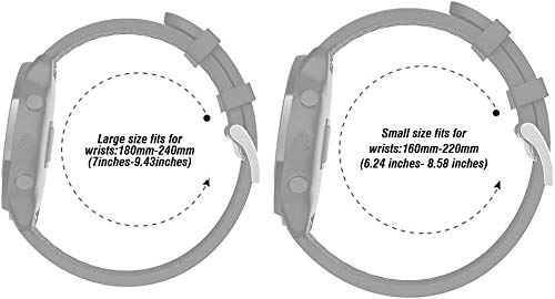 NotoCity for Garmin Venu/Vivomove Hr Band, 20mm Watch Strap Soft Silicone Replacement for Garmin Forerunner 245/Forerunner 645/Vivoactive 3 Smartwatch (White S) white Small - BeesActive Australia