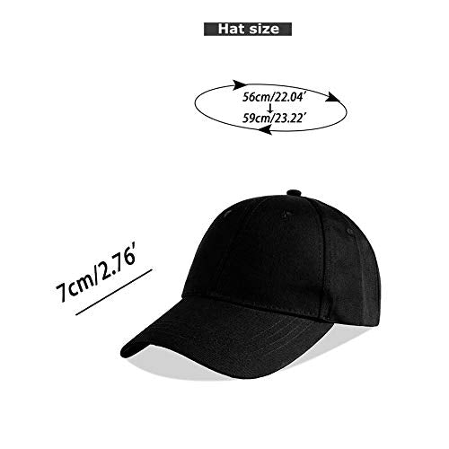 LANGZHEN Unisex Baseball Cap 100% Cotton Fits Men Women Washed Denim Adjustable Dad Hat Structured-navy Large - BeesActive Australia
