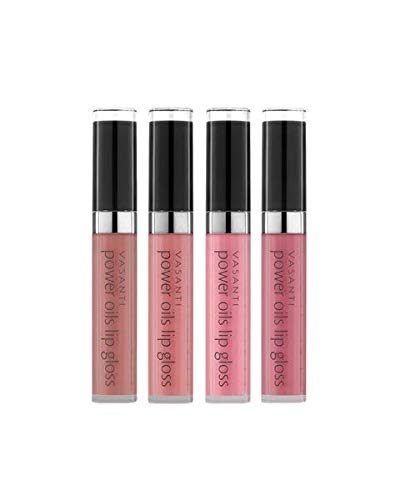 Vasanti Power Oils Lip Gloss - One-Swipe Full Coverage with Non-Sticky Shine. Infused with Lip Nourishing and Hydrating Power Oils (Ace) Ace - Natural Mauve - BeesActive Australia