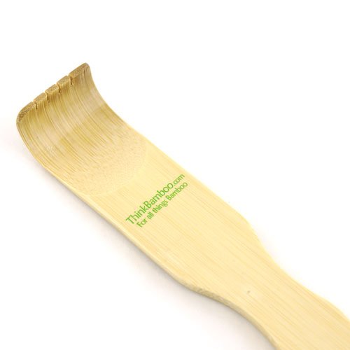 BambooMN 1 Pieces 17" Bamboo Backscratcher Knobby Massage Roller Handle Plus Free Travel Size Back Scratcher for Itching Relief, 100% Natural Bamboo - BeesActive Australia