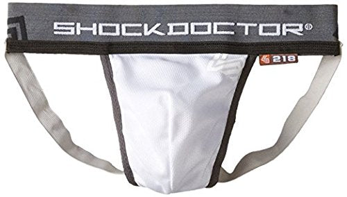 Shock Doctor Athletic Supporter Jockstrap with Cup Pocket, Youth & Adult Small White - BeesActive Australia