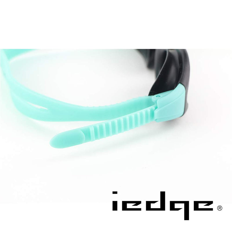 [AUSTRALIA] - iedge Junior Swim Goggle - Superior Anti-Fog Coated Curved Lenses with UV Protection, One-Piece Frame Soft Seals, Easy Adjusting Leak Proof for Teens VG-954 Gray 