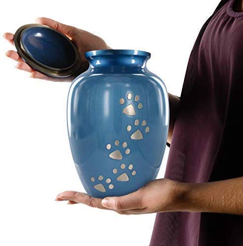 Trupoint Memorials Small Pet Urn for Dogs and Cats Ashes – A Loving Resting Place for Your Special pet – for Small Pets up to 17 Pounds Blue to 17 Pounds - BeesActive Australia