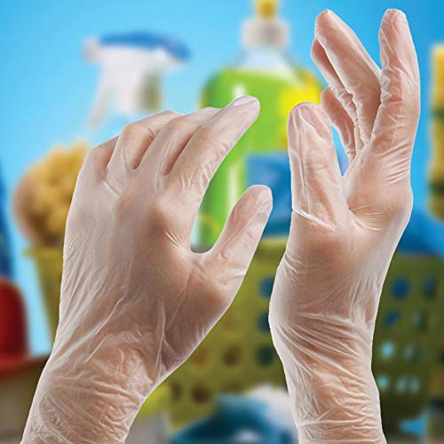 100 Pack Strong Quality Large Disposable Gloves Clear Powder Free Latex Free Food Safe Gloves Easy to WEAR - Perfect for Everyday Multi Purpose USE - BeesActive Australia