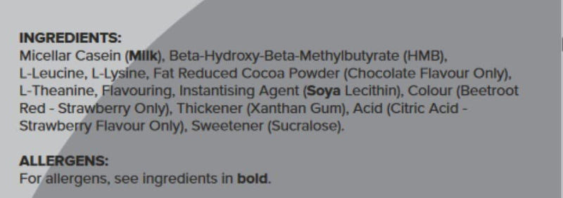 Bulk Bedtime Protein Shake, Micellar Casein Protein Powder, Strawberry, 500 g, Packaging May Vary - BeesActive Australia