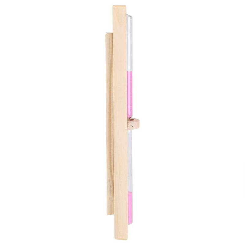 15 Minutes Sand Timer Sauna Sand Timer Sauna Timer Rotating Wooden with Glass Clock and Pink Sands - BeesActive Australia