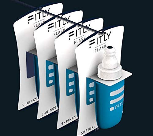 Fitly Soft Water Bottle | Shrink As You Drink Soft Flask for Hydration Pack | Folding Water Bottle Ideal for Running, Hiking, Cycling, Climbing & Rigorous Activity (5 oz - 150 ml) - BeesActive Australia