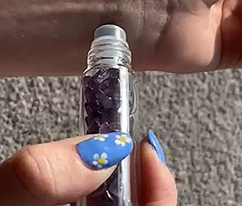 Headache Relief 10ml Roll-On Stick. Essential Oil & Amethyst Remedy to Ease Head Pain & Migraine. Camomile, Peppermint, Lavender, Rosemary & Eucalyptus. Aromatherapy & Crystal Rollerball. - BeesActive Australia