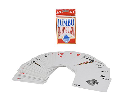 Home-X Jumbo Playing Cards | 3.5 x 5 Inch Plastic Coated Cards - BeesActive Australia