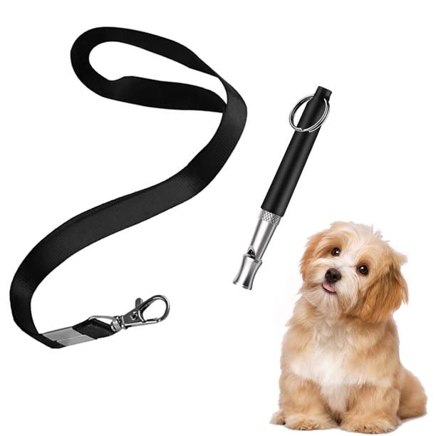 Dog Whistle to Stop Barking Neighbors Dog - Dog Clicker Anti Barking Device 2 Dog Training Whistles with Black Lanyard - Dog Whistle Training - Dog Clicker for Training - Dog clicker and lanyards - BeesActive Australia