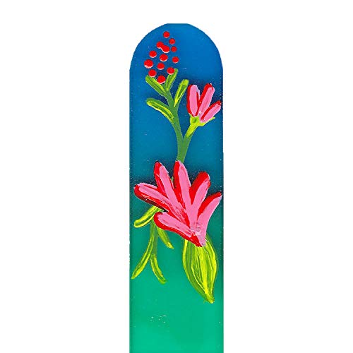 Hawaiian Tropics Floral Premium Hand Painted Genuine Czech Republic Crystal Nail File with Matching Acrylic Case - Medium - BeesActive Australia